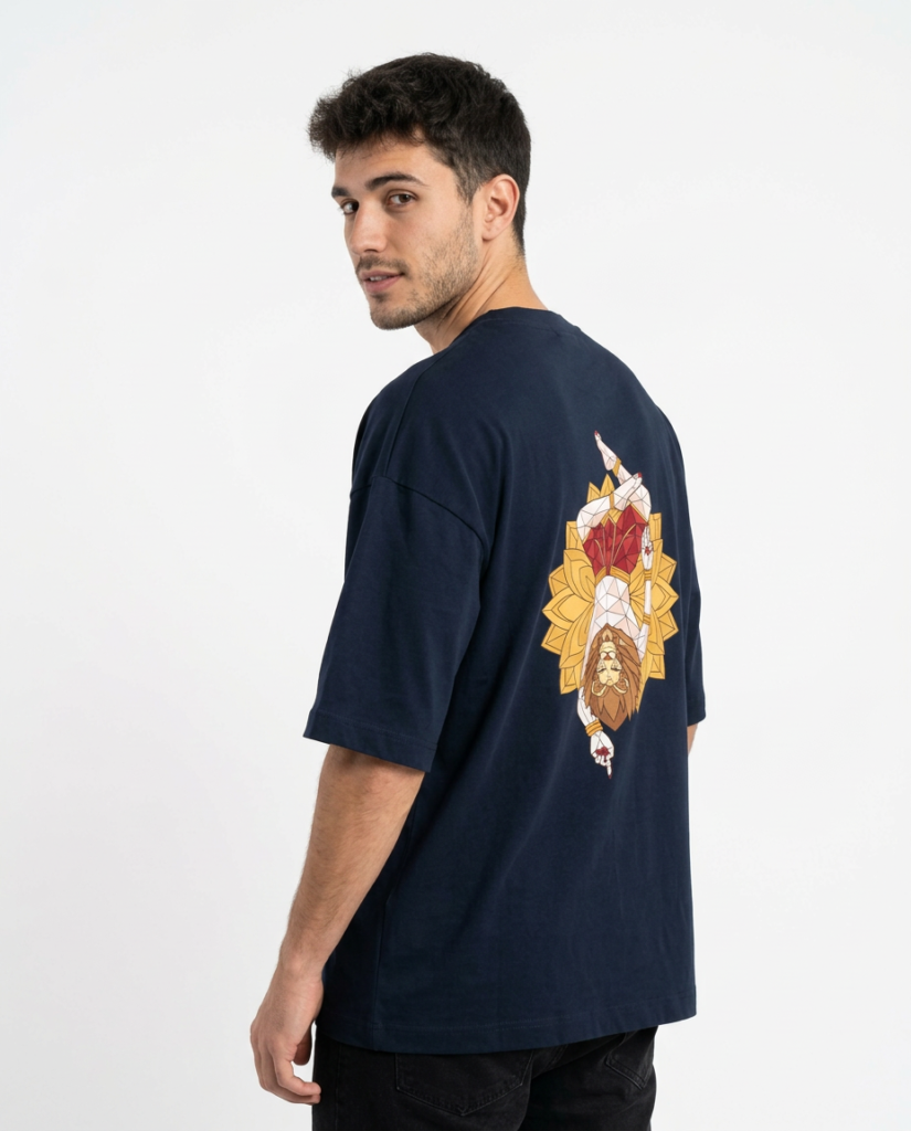 Narasimha Divine Protection Oversized T-Shirt